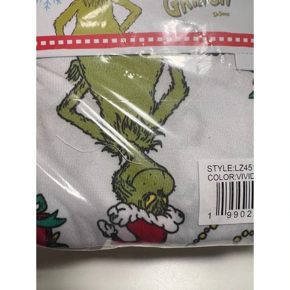 Dr. Seuss XL Pet Pajamas White The Grinch Holiday Christmas Dog PJ LZ451